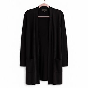Barefoot Dreams CozyChic Lite Black Long Duster Cardigan Soft Luxe Open Front  S